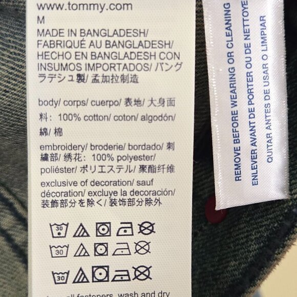 Tommy Hilfiger Denim Vintage Embroidered Spell Out Custom TruckerJacket Size M - Picture 8 of 8